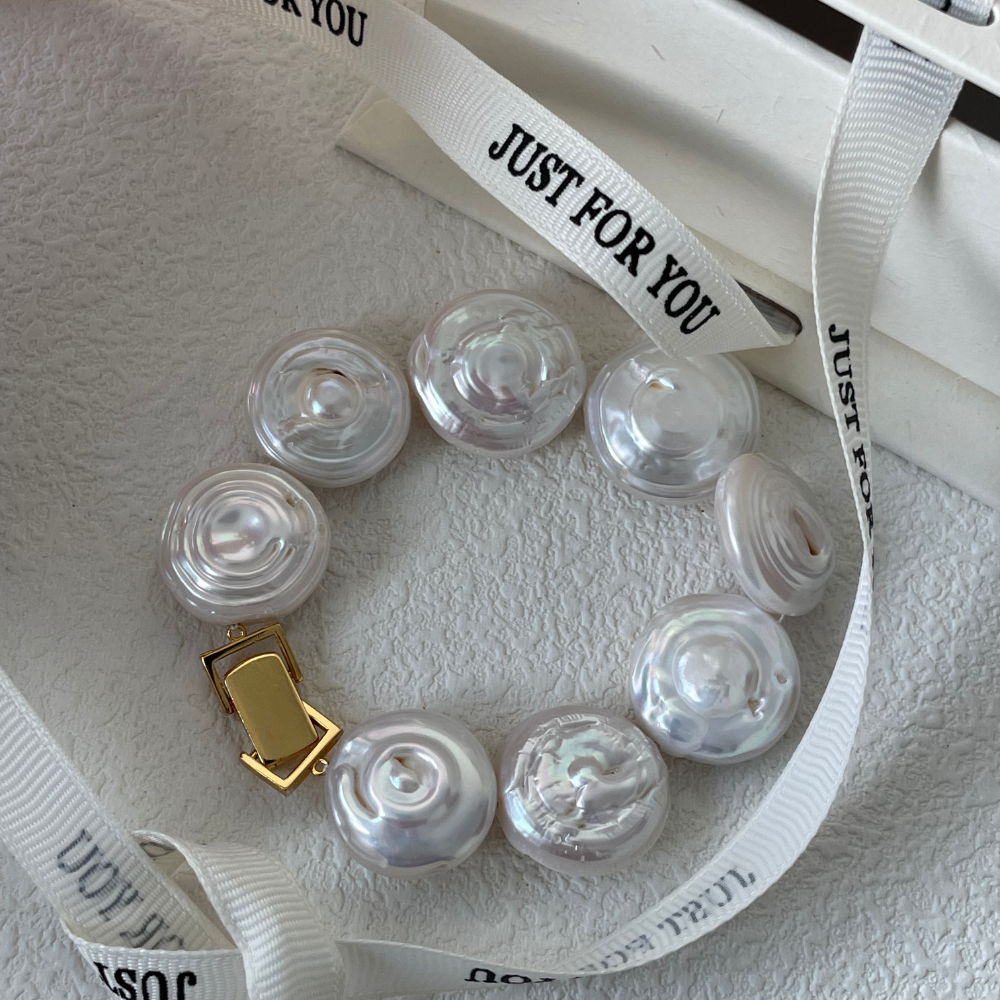 Baroque Pearl Bracelet with Silver in 18K Gold Plated
