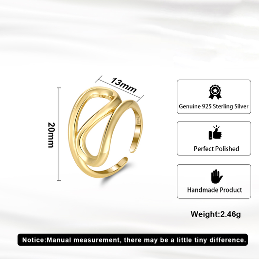 925 Sterling Silver Adjustable Ring