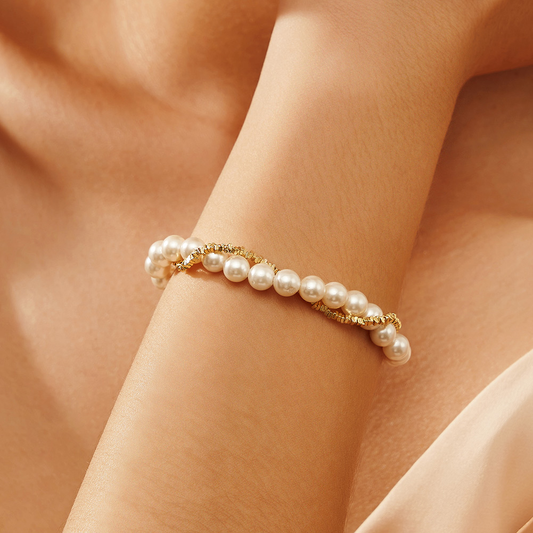 925 Sterling Silver Bracelet with Shell Pearl