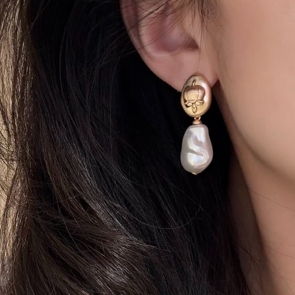 Pearl & Silver Earrings