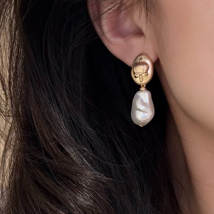 Pearl & Silver Earrings