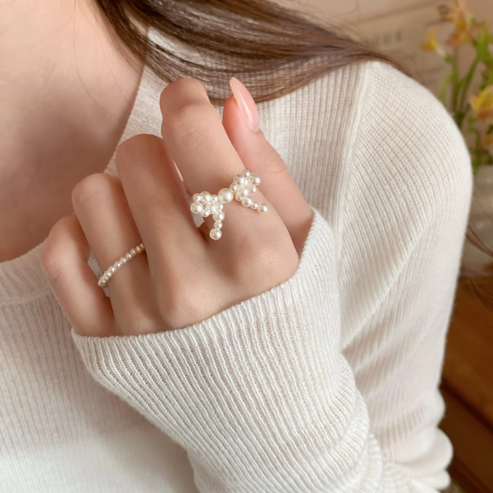 Pearl & Silver Rings