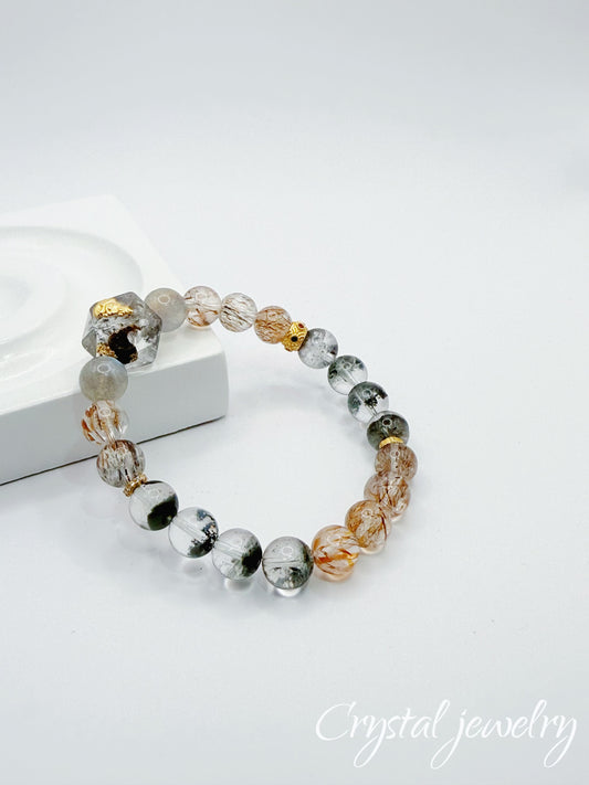 925 Silver 18K plated Attracting Many Wealth and Blessings  Crystal Bracelet