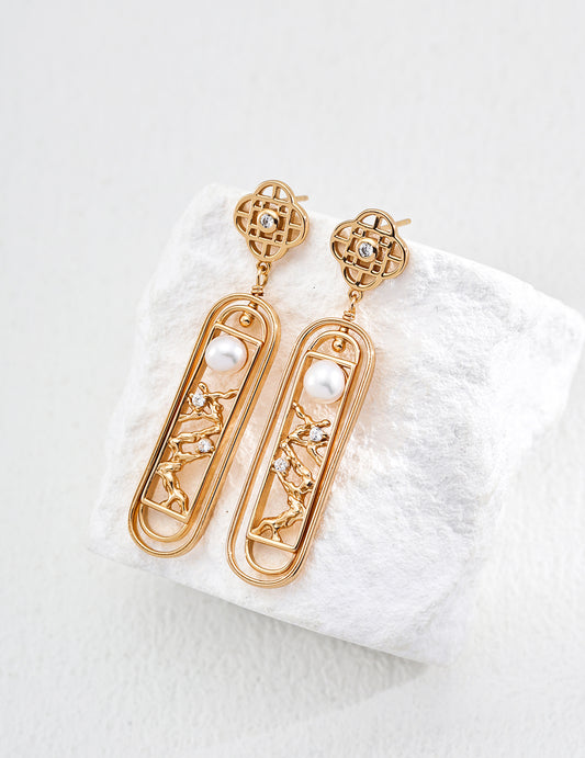 925 Silver Earring 18K Gold Plated