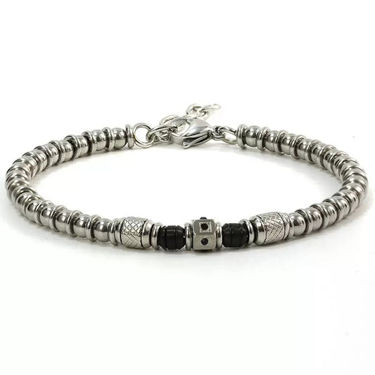DIY Men beaded Stainless Steel Bracelet