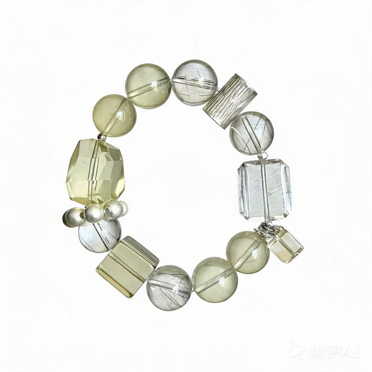 Golden Aura Citrine & Rutilated Quartz Bracelet