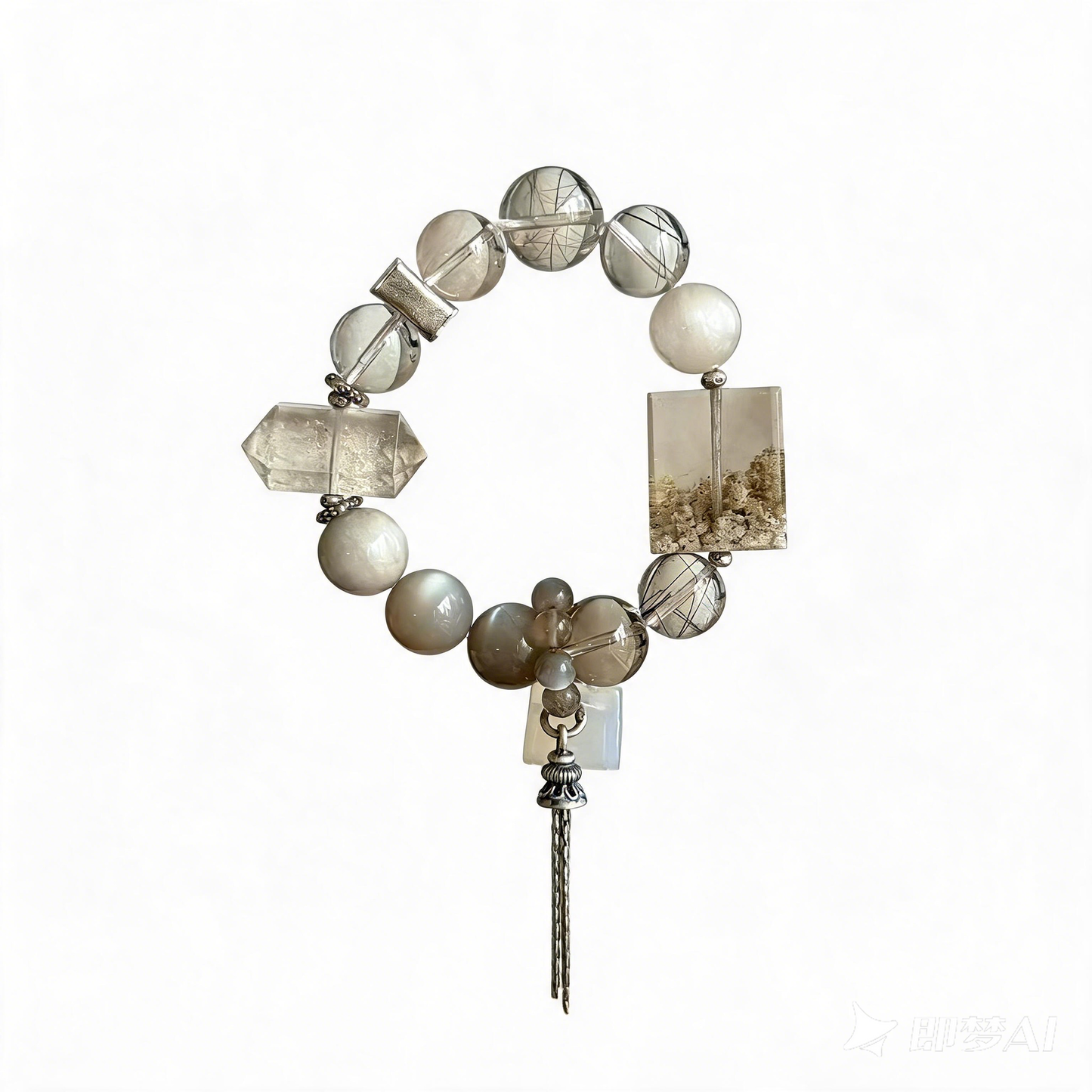 Moonlight Shadow Rutilated Quartz Bracelet
