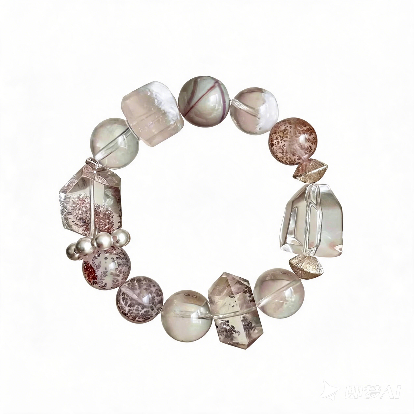 Blush Rose Phantom Quartz Bracelet