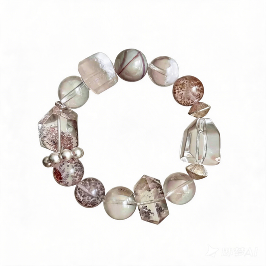 Blush Rose Phantom Quartz Bracelet